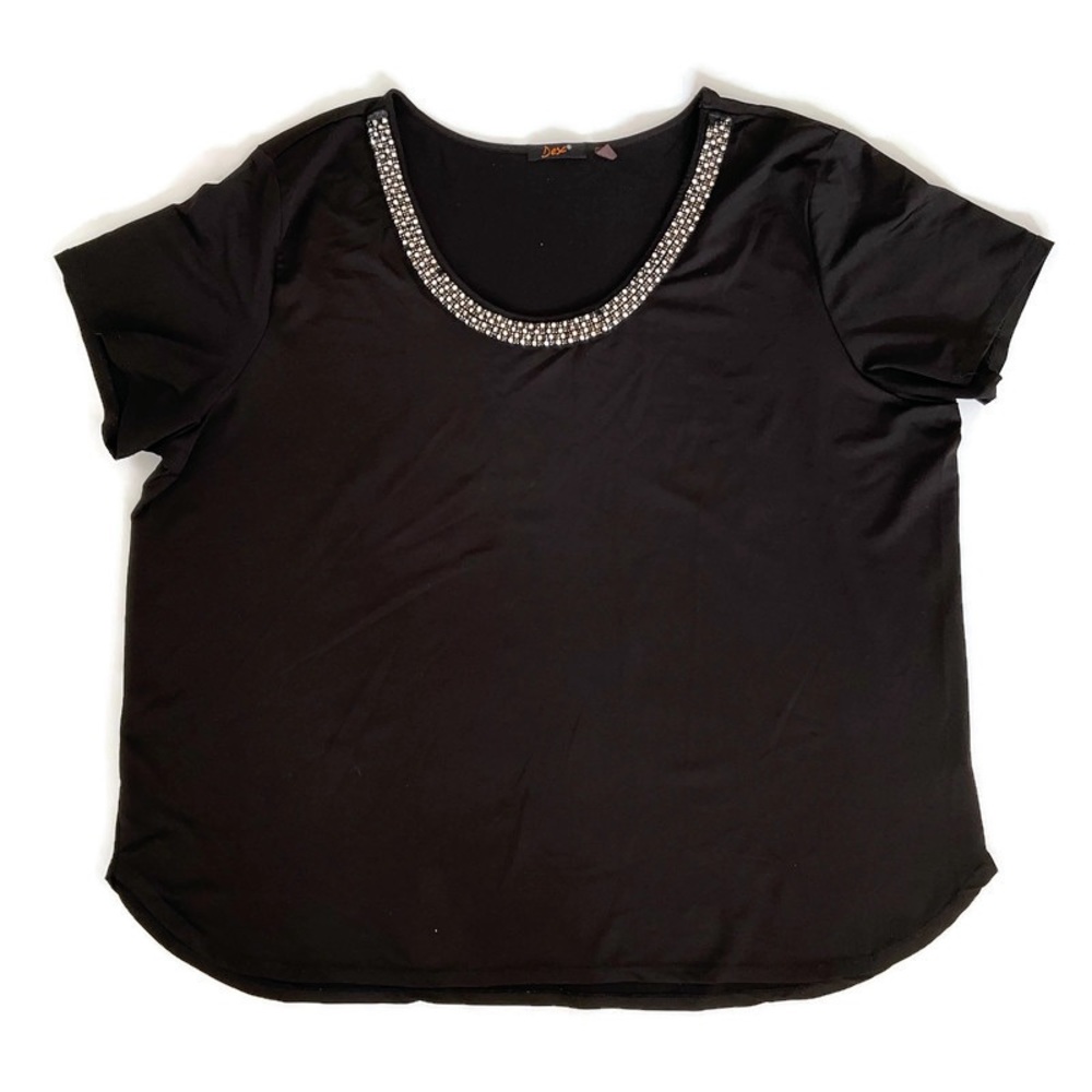 DEX Black & Gold Sparkly Top